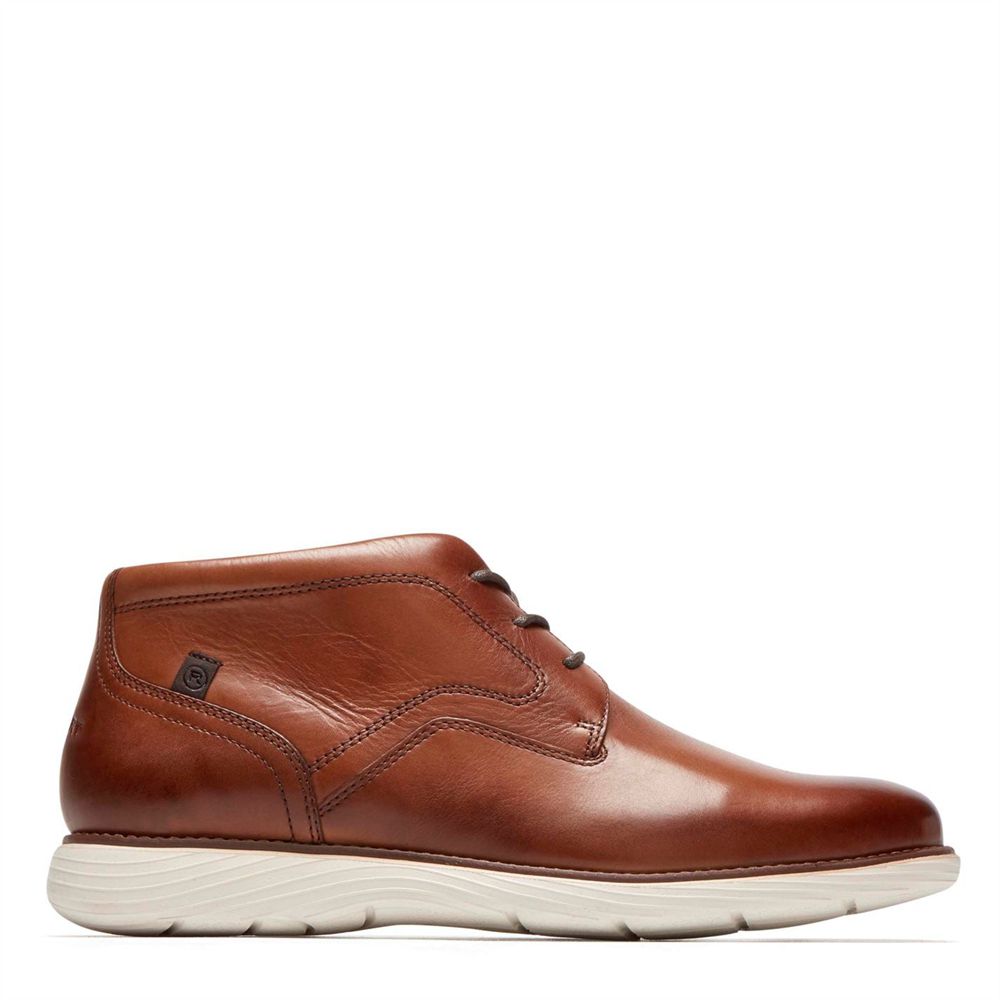 Rockport Canada Garett - Mens Chukka Boots Cognac (HPQ584713)